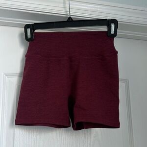P'tula Maroon High-Waisted Shorts